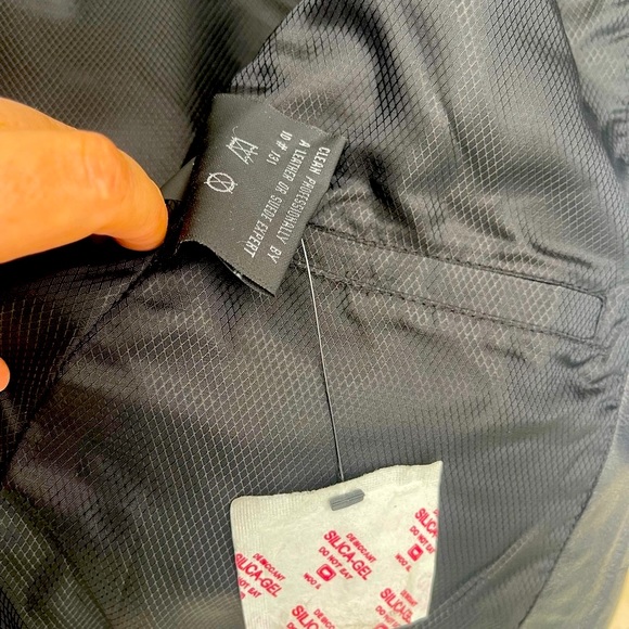 NWOT Kenneth Cole black leather blazer jacket button up coat XS - Picture 10 of 17